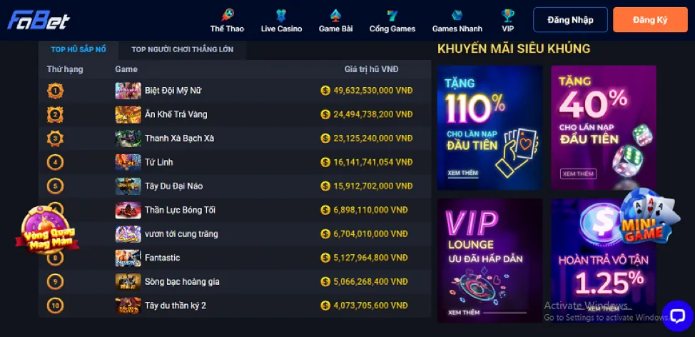 Bắn Cá Đổi Thưởng benvip win